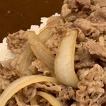 すき家 - 肉2倍牛カレー（並）（カレー¥490、肉2倍¥430）、ソーセージ¥200（単品）