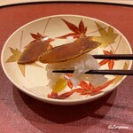 御料理 寺沢 - 自家製の唐墨の飯蒸し