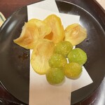 つる由 - 栗チップスと銀杏