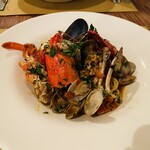 Osteria Barababao - オマール海老、カニのパスタ。