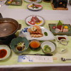 ホテル龍泉洞愛山 - 料理写真:始めに並べれられていた食卓