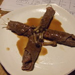 駒沢 ひろの亭 - 2013/11/10再訪　松茸売り切れのためエノキを牛肉で