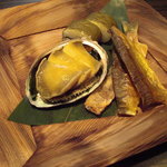 松もと - 煮鮑、鮎一夜干し、
