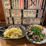 坂上家 - もやしナムル　　河内鴨ネギポン酢