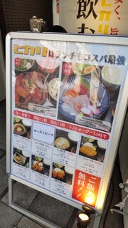 日本酒とワイン ヒカリ - 店頭看板メニューになります