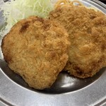 赤丸食堂 - 手作りミンチカツアップ( ^ω^ )