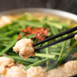 Proud and carefully selected Motsu-nabe (Offal hotpot)