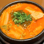 豚バラと島豆腐チゲ