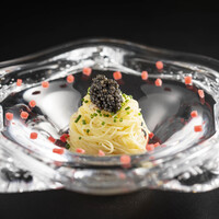 キャビアの冷製カペッリーニ