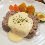 キッチン ブルー グローブ - 反対側から、チーズソースがタップリ！