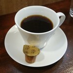 キッチン ブルー グローブ - ホットコーヒーのアップ