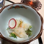 渋谷 天婦羅 ふじもと - カブとサーモンのマリネ