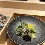 渋谷 天婦羅 ふじもと - マハタのお刺身