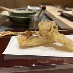 渋谷 天婦羅 ふじもと - 甘鯛とまつたけの天ぷら