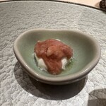 渋谷 天婦羅 ふじもと - クリームチーズと鱈の塩辛