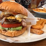 BurgerCafe honohono - ベーコンチーズエッグバーガーセット　1,969円