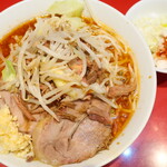 ラーメン二郎 - ラーメン少なめ＋ニンニク少し＋ＳＫ白ネギ