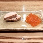 おすし 花富 - あん肝　いくらの粕漬け