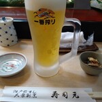 Sushi Moto - キンキンの生ビール