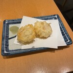 切麦や 甚六 - ホタテの天ぷら！