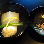 御料理ふじ居 - 煮物椀（大根と蟹しんじょう）