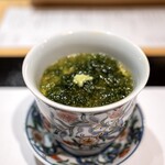 鮨割烹ひなかの - あおさの茶碗蒸し