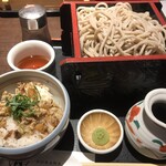 Kaoru Tsukesoba Sobana - 蕎麦と鯖飯のセット。コスパサイコー