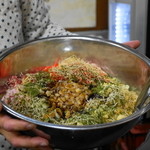 大木屋 - 2013.11 連続お食事件さんが持たされた もんじゃ のボウル