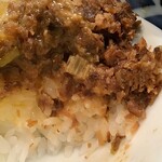 Hiru gao - 赤の他人丼 断面アップ いがいとお肉多めです