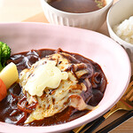 bubble - 粗挽きハンバーグ セット        当店人気Ｎｏ．1