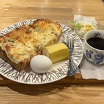 珈琲館 紅鹿舎 - 元祖ピザトーストセット 1,250円