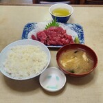 かねまつ食堂 - 生本マグロ中落ち定食1.200円