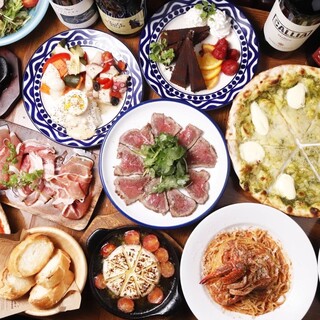 2～3時間の宴会コースで充実のひととき◆ローマピッツァも自慢