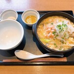 デニーズ - 海老とハーブ鶏のスープごはん(大盛り)    810円