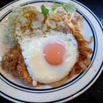 味工房エヌアンドエヌ - 目玉焼き!イカリング!牛と玉ねぎの炒め!ポテサラ!