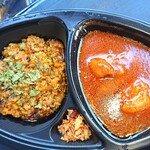 SPICE CURRY AO - 人参のキーマカレー & ロースのデミポークシチュー