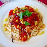 フレッシュトマトとバジルの冷製パスタ　ｂｙ すぷちん