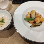 Chinese Restaurant Season - 中国粥とイカと北京ソース炒め