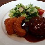 洋食屋 ふじ家 - エビフライとハンバーグ