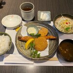 Tonkatsu Shokubou Atsumaru - 三品盛合わせ定食@1,298