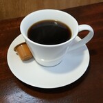 キッチン ブルー グローブ - ホットコーヒーのアップ