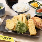 Chicken tempura set meal