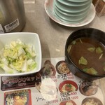 Ajibei - 231114火　大阪　味べい 丼池店　味噌汁、おは漬