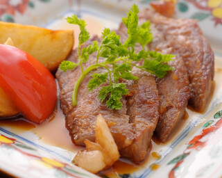 Tempura Hisago - 宴会コースの国産牛ステーキ