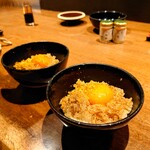 野乃鳥 日本橋 - 2杯目は卵かけご飯でいただきます