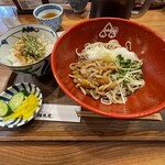 Juuwari Soba Tempura Soumaan - 秋鮭といくらの親子飯とおろしなめこそば