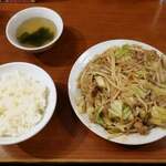肉野菜炒め ベジ郎 - 塩とんこつ定食