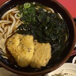 Sumaru Tei - 2023/11/14
      新爆盛四天王 鶏天ワカメW 500円
      ✳︎麺2玉、鶏天×2、ワカメW
      ✳︎白飯大盛&ちりめん付き
      メンチカツ JAF会員特典