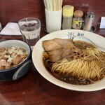 楽観 - 琥珀790円 チャーシュー丼250円