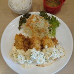 カフェ食堂 ファンファン - チキン南蛮(メガ)★ランチ ごはん(大)